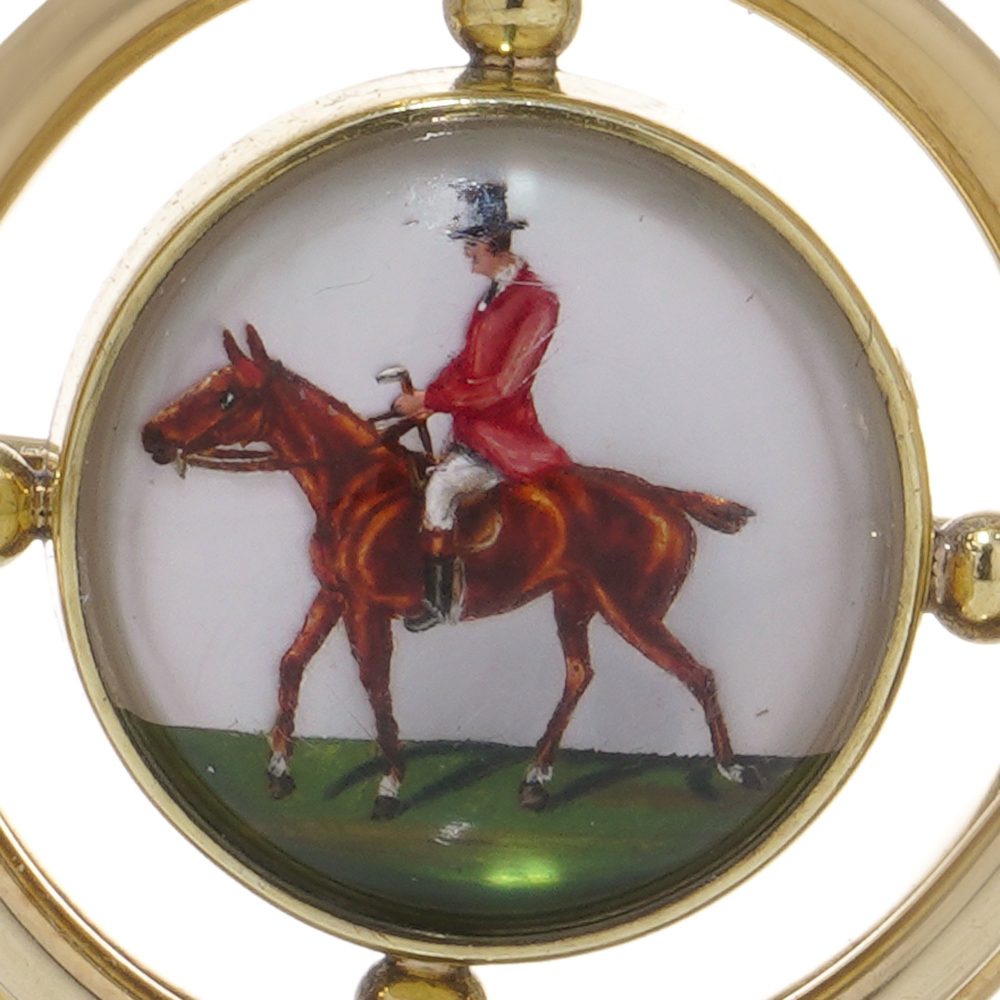 Marcus & Co. Art Nouveau gold Essex crystal brooch. 