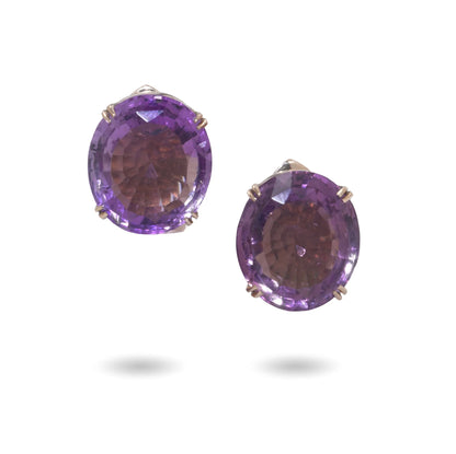 Art Deco Amethyst Riviere Necklace And Earring Suite, 1930's - 1940's