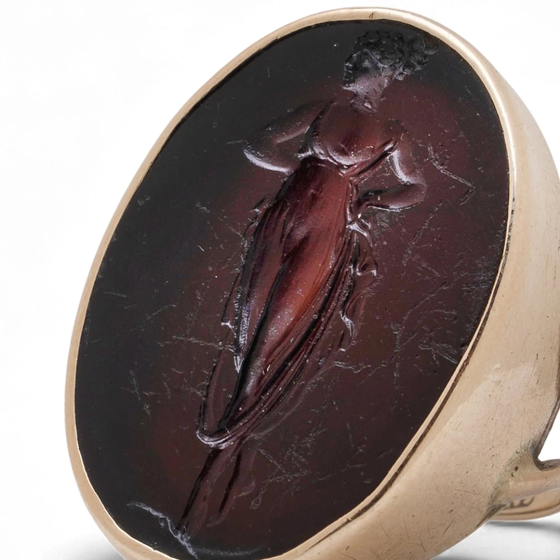 Victorian 9kt Gold Ring with Georgian Intaglio