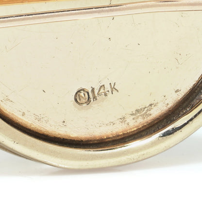 14KT Gold Essex Crystal Fox Hunting Horn Brooch, Circa 1910