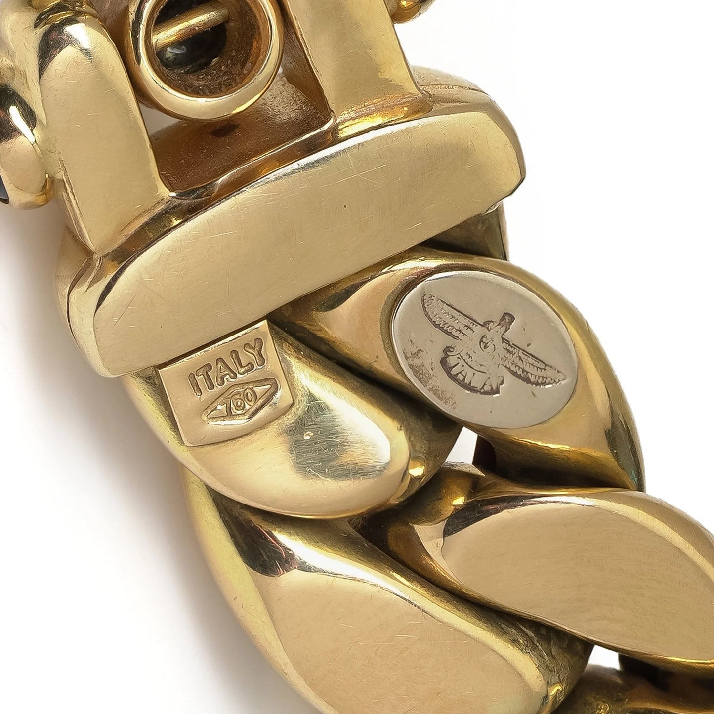 18KT Gold Italian Curb-Link Bracelet