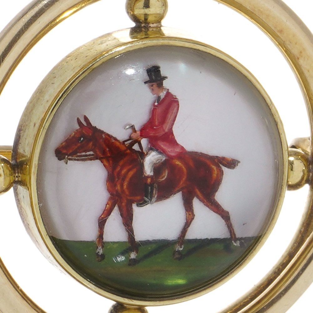 Marcus & Co. Art Nouveau gold Essex crystal brooch. 