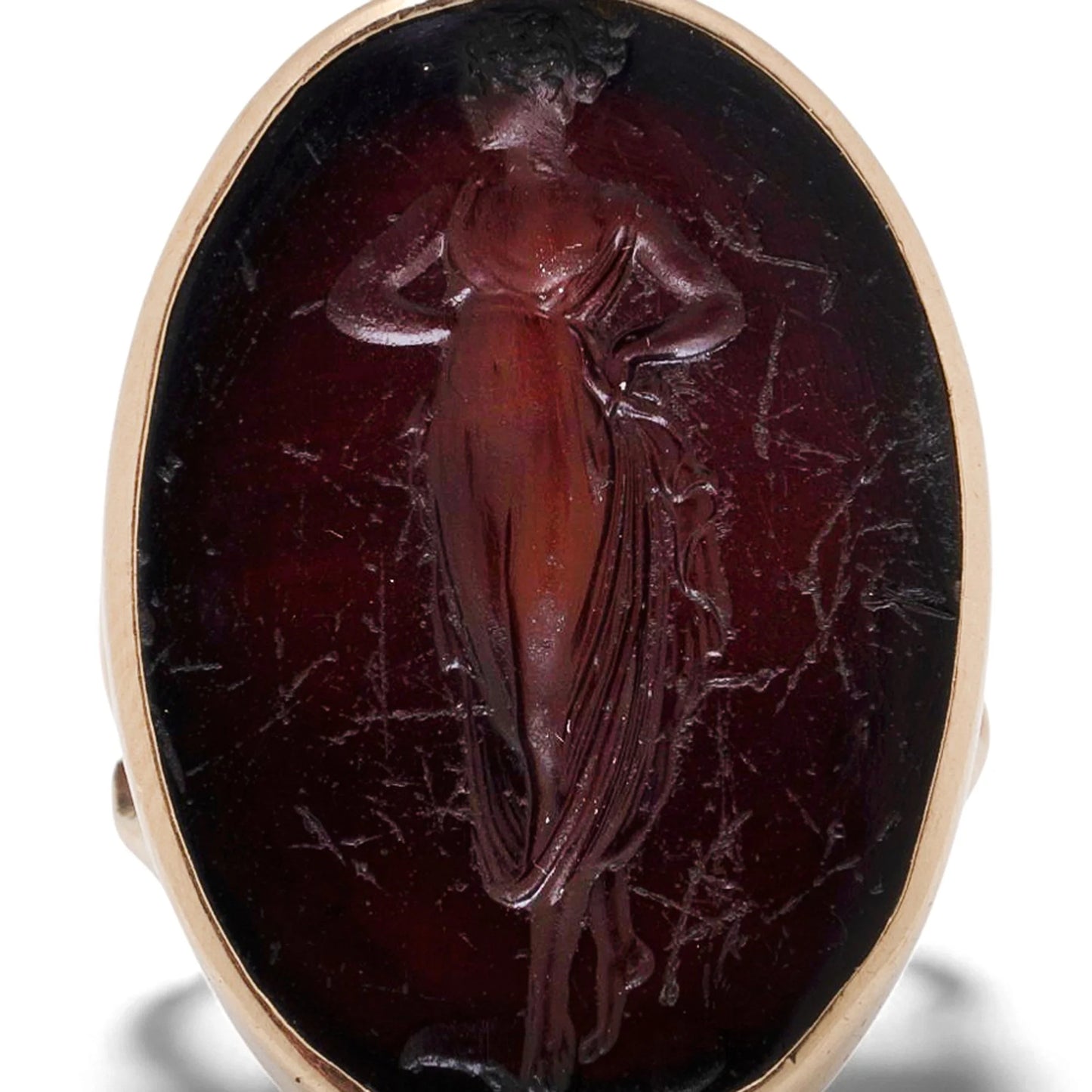 Victorian 9kt Gold Ring with Georgian Intaglio