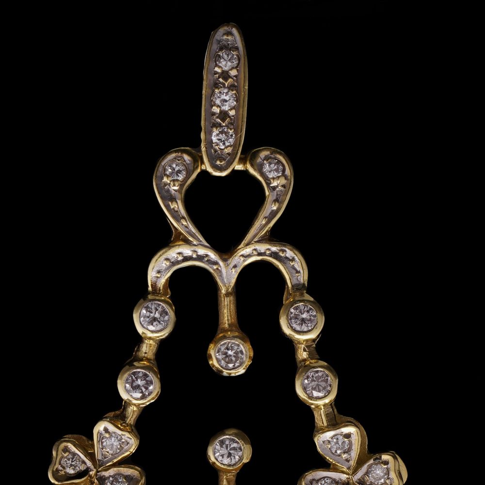 Vintage Opal And Diamond Pendant/Brooch In 18 Carat Yellow Gold