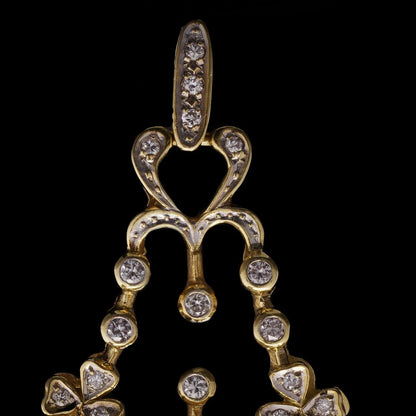 Vintage Opal And Diamond Pendant/Brooch In 18 Carat Yellow Gold