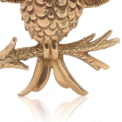 Boucheron Paris 18ct Gold Bird Brooch with Ruby Eye, Circa 1920s