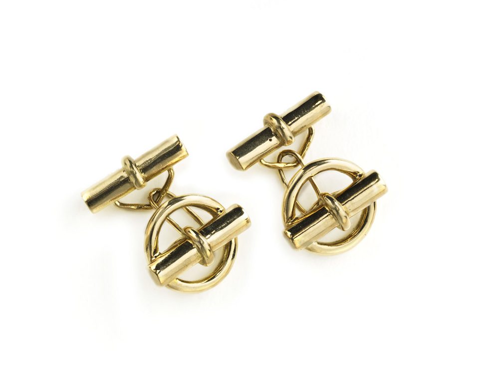 Vintage 18ct Gold Hermes Cufflinks