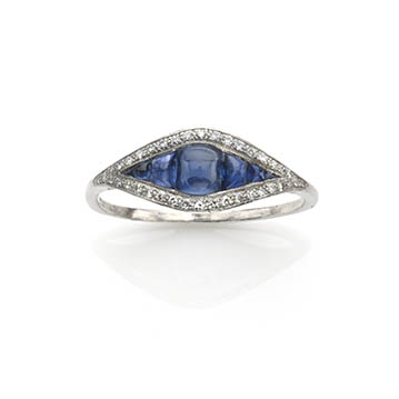 Sapphire and diamond ring