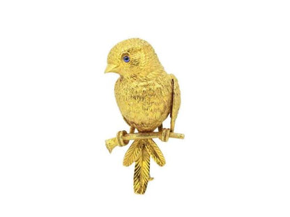 VCA Van Cleef & Arpels bird 18 Gold Brooch by Georges L'enfant, Paris, 1950s