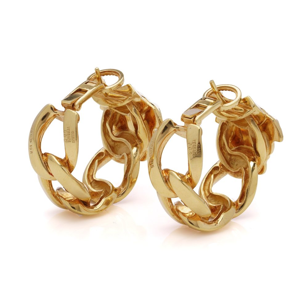 Gianni Versace La Medusa 18 Carat Gold Clip-On Earrings