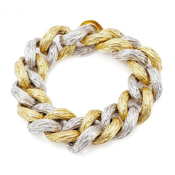 Vintage Van Cleef and Arpels Hammered 18ct Gold Bracelet