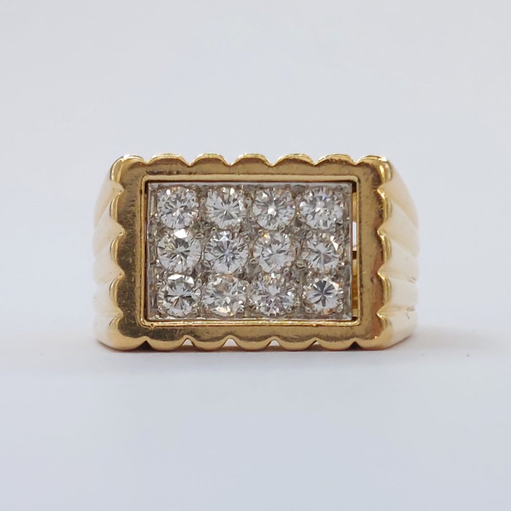 Van Cleef and Arpels Vintage 0.60ct Diamond and 18ct Gold Dress Ring