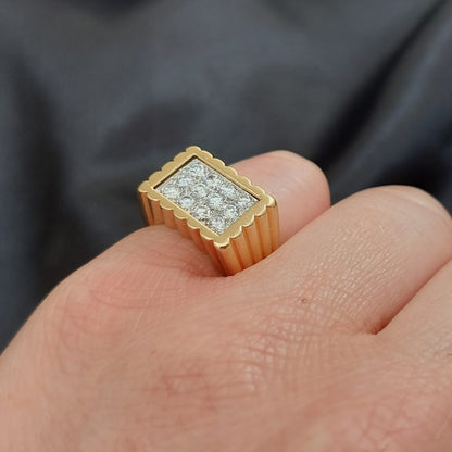 Van Cleef and Arpels Vintage 0.60ct Diamond and 18ct Gold Dress Ring