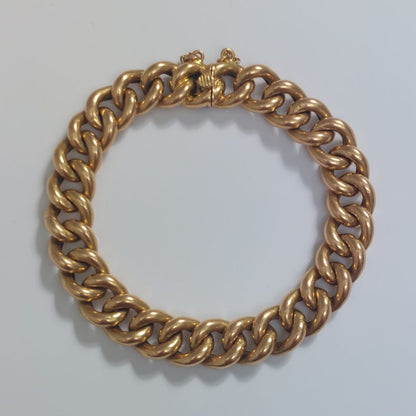 Victorian Antique 18ct Gold Curb Bracelet