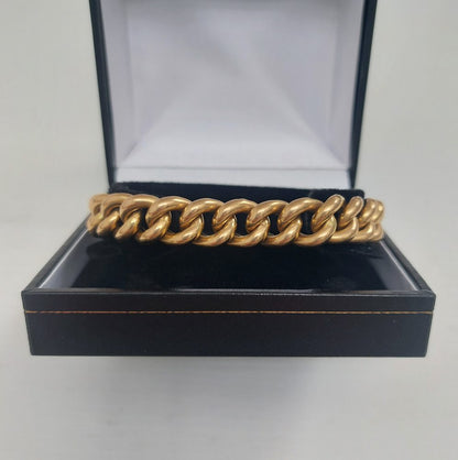 Victorian Antique 18ct Gold Curb Bracelet