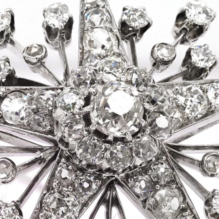 Antique 4.80ct Diamond Star Brooch