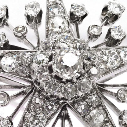Antique 4.80ct Diamond Star Brooch