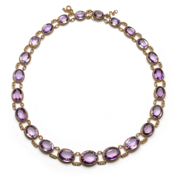 Victorian Antique Amethyst Riviere Necklace