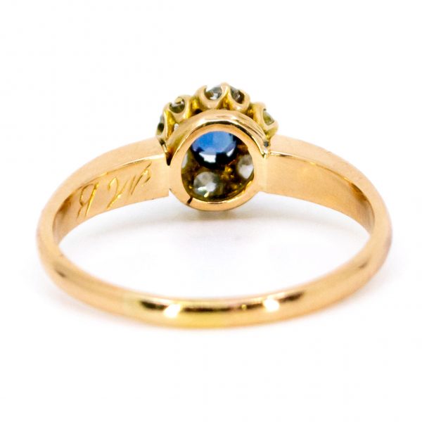 Victorian Antique Sapphire and Old Mine Cut Ring