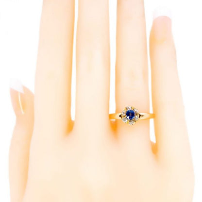 Victorian Antique Sapphire and Old Mine Cut Ring