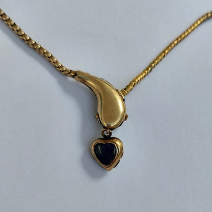 Victorian Antique Turquoise and Ruby Snake Necklace