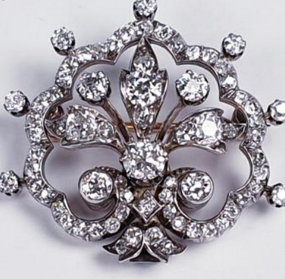 Victorian Diamond Brooch and Tiara Centre Piece