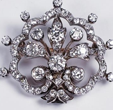 Victorian Diamond Brooch and Tiara Centre Piece