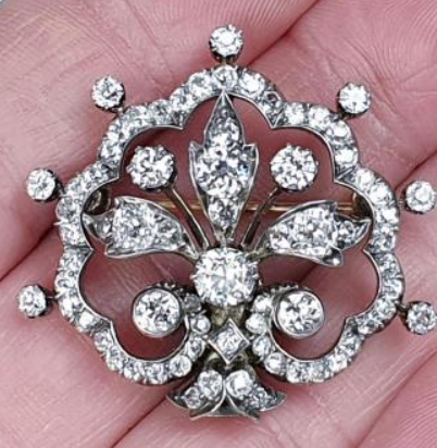 Victorian Diamond Brooch and Tiara Centre Piece