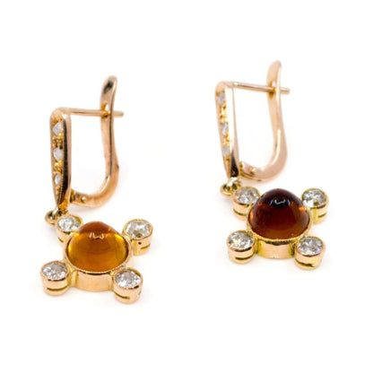 Victorian Diamond and topaz earrings 4