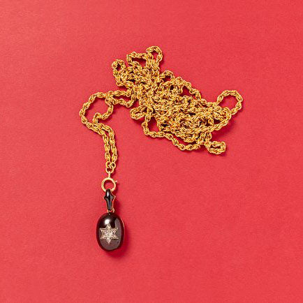 Victorian Antique Garnet and Old Cut Diamond Star Locket Pendant in 15ct yellow gold, Circa 1890