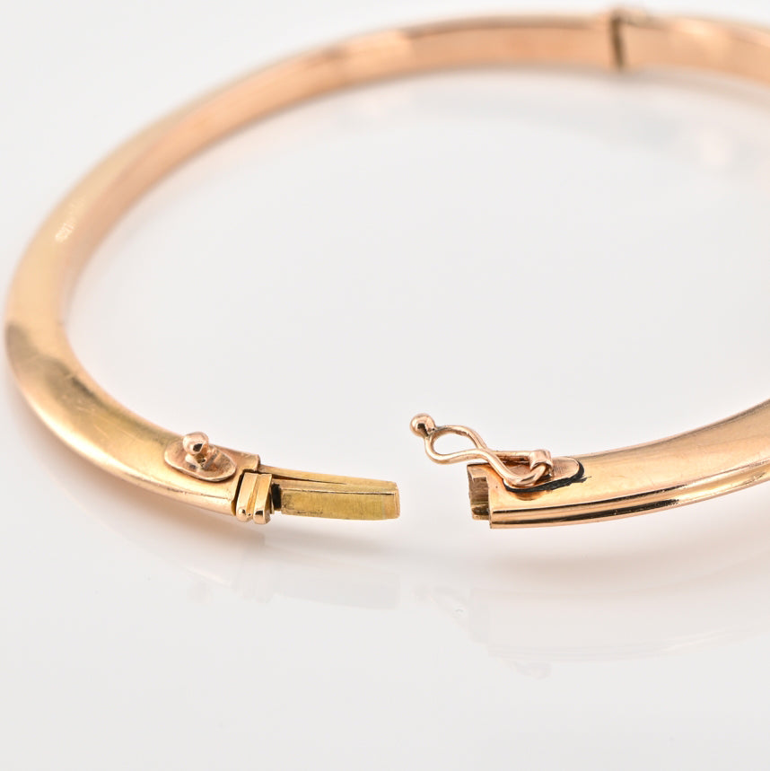 Antique Natural Pearl and Old Cut Diamond Cluster Bangle