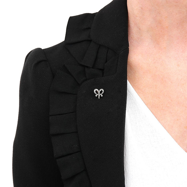 Victorian Antique 0.40ct Old Cut Diamond Crown Stick Pin Brooch