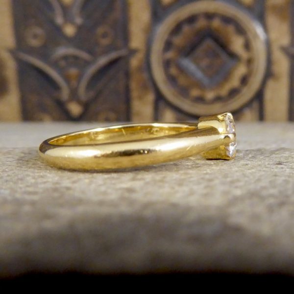 Vintage 0.45ct Diamond Claw Set Solitaire Ring