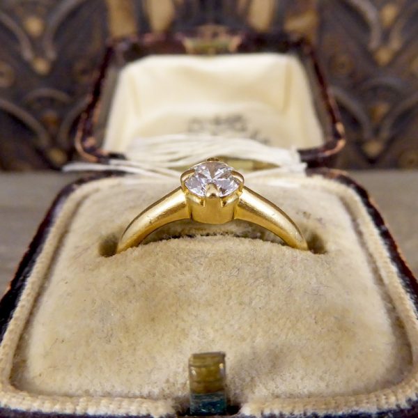 Vintage 0.45ct Diamond Claw Set Solitaire Ring