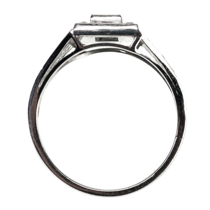 Vintage 0.60ct Emerald Onyx and Diamond Ring