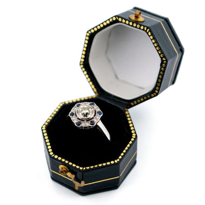 Vintage 0.65ct Old European Diamond Cluster Ring