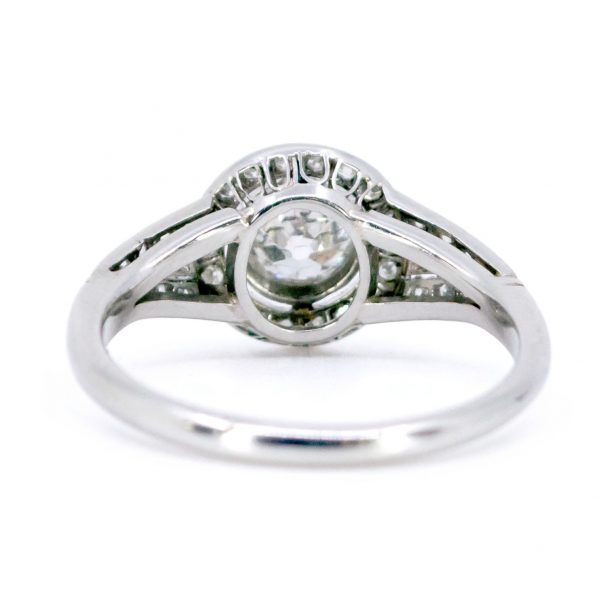 Vintage 0.65ct Old Mine Cut Diamond Halo Cluster Ring