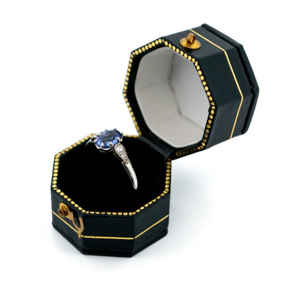 Vintage 0.75ct Tanzanite and Diamond Ring