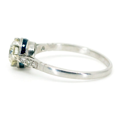 Vintage 0.91ct Old European Cut Diamond Ring