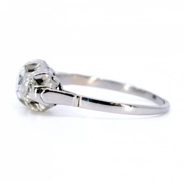Vintage 0.95ct Old European Cut Diamond Three Stone Ring
