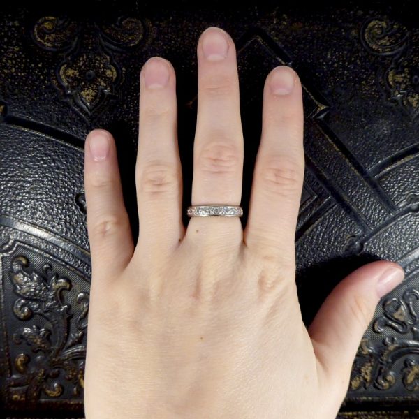 Vintage 1.00ct Brilliant Cut Diamond Full Eternity Ring