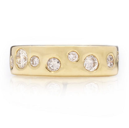 Vintage 1.30ct Diamond Set 18ct Gold Band Ring