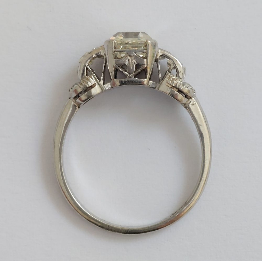 Vintage 1.51ct Asscher Cut Diamond Ring