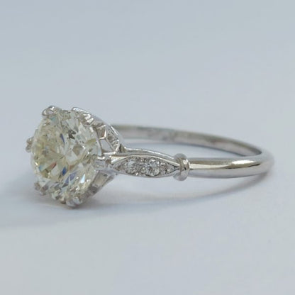 Vintage 1.51ct Brilliant Cut Diamond Ring