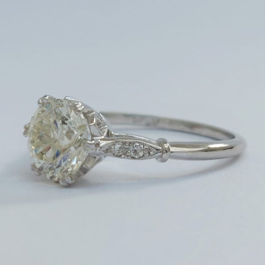 Vintage 1.51ct Brilliant Cut Diamond Ring