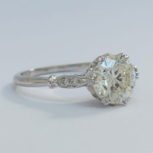 Vintage 1.51ct Brilliant Cut Diamond Ring