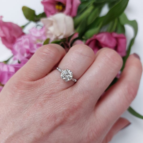 Vintage 1.51ct Brilliant Cut Diamond Ring