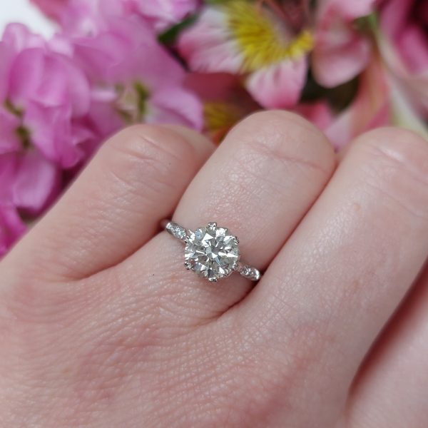 Vintage 1.51ct Brilliant Cut Diamond Ring