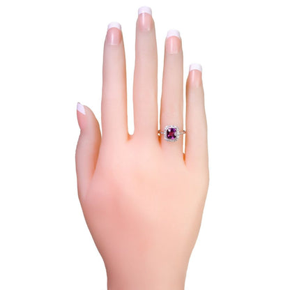 Vintage 1.65ct Pink Sapphire and Diamond Ring