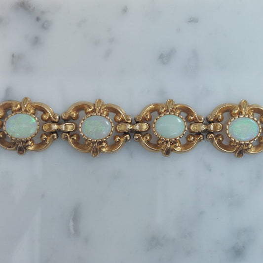 Vintage 10ct Opal and Gold Bracelet